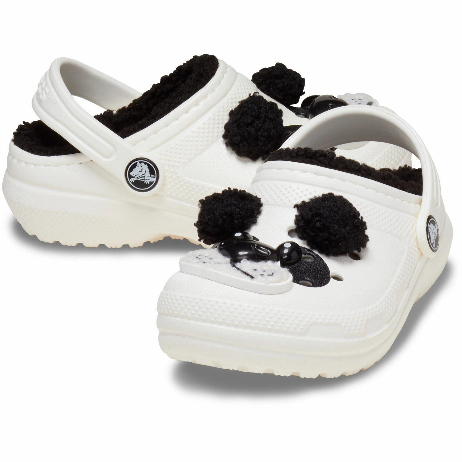 Crocs Chalk/Black Classic Lined Iam Panda Bear Clog K Vibe-Driven Gear