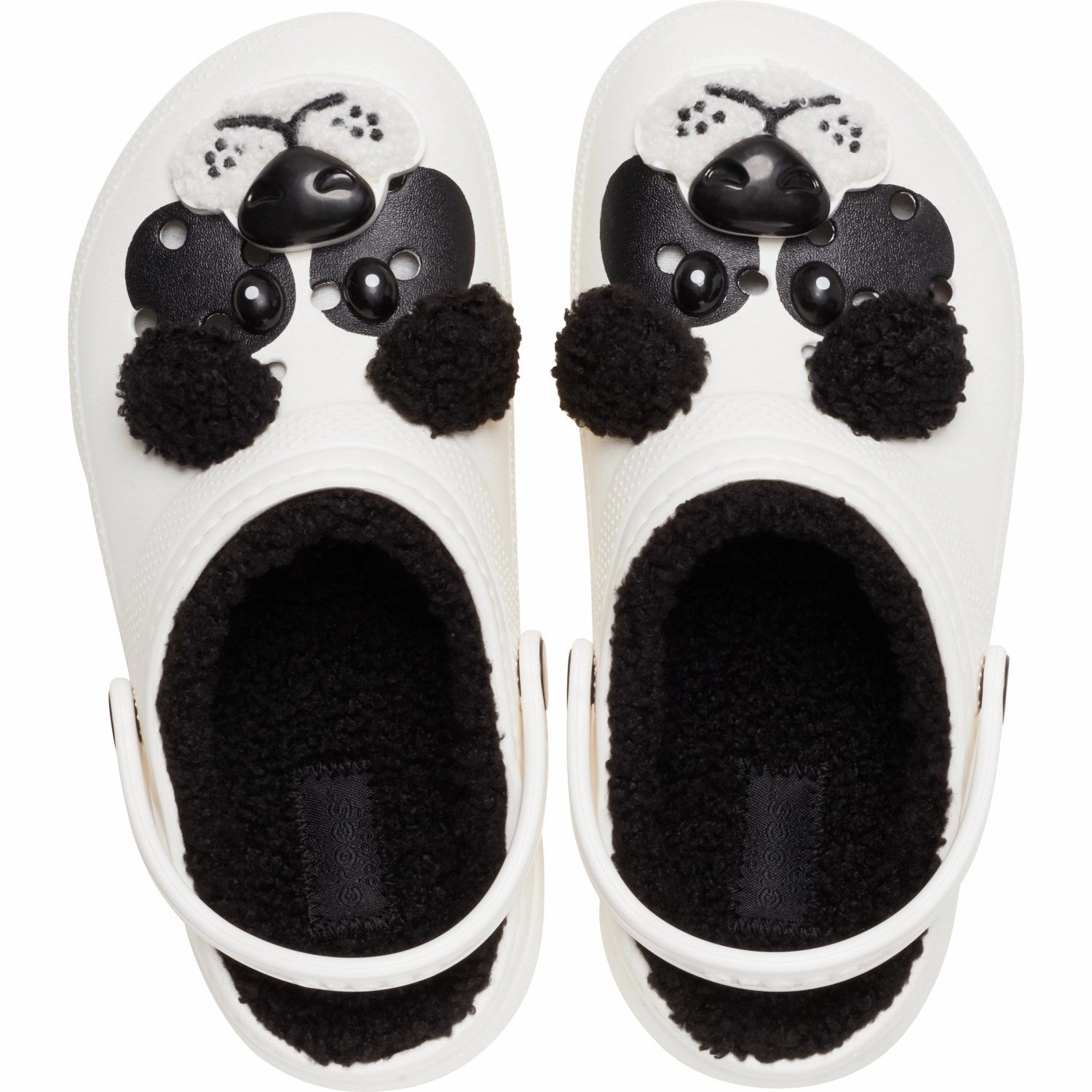Crocs Chalk/Black Classic Lined Iam Panda Bear Clog K Design-First