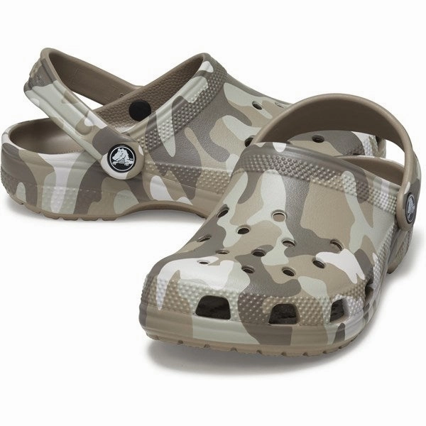 Responsive Fit Living Wear Crocs Classic Camo Clog Mushroom/Multi