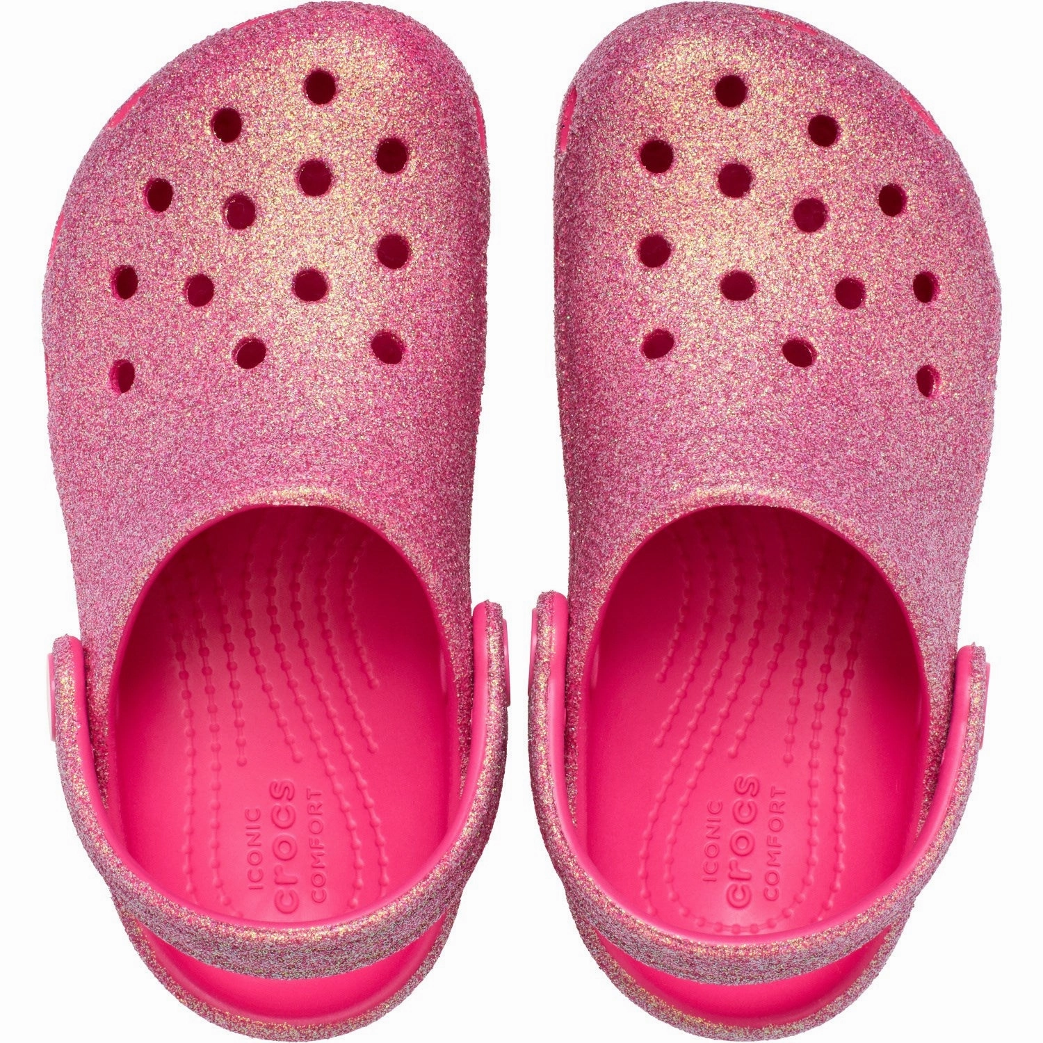 Pure-Fit City-Proof Crocs Dragon Fruit Classic Iridescent Glitter Clog