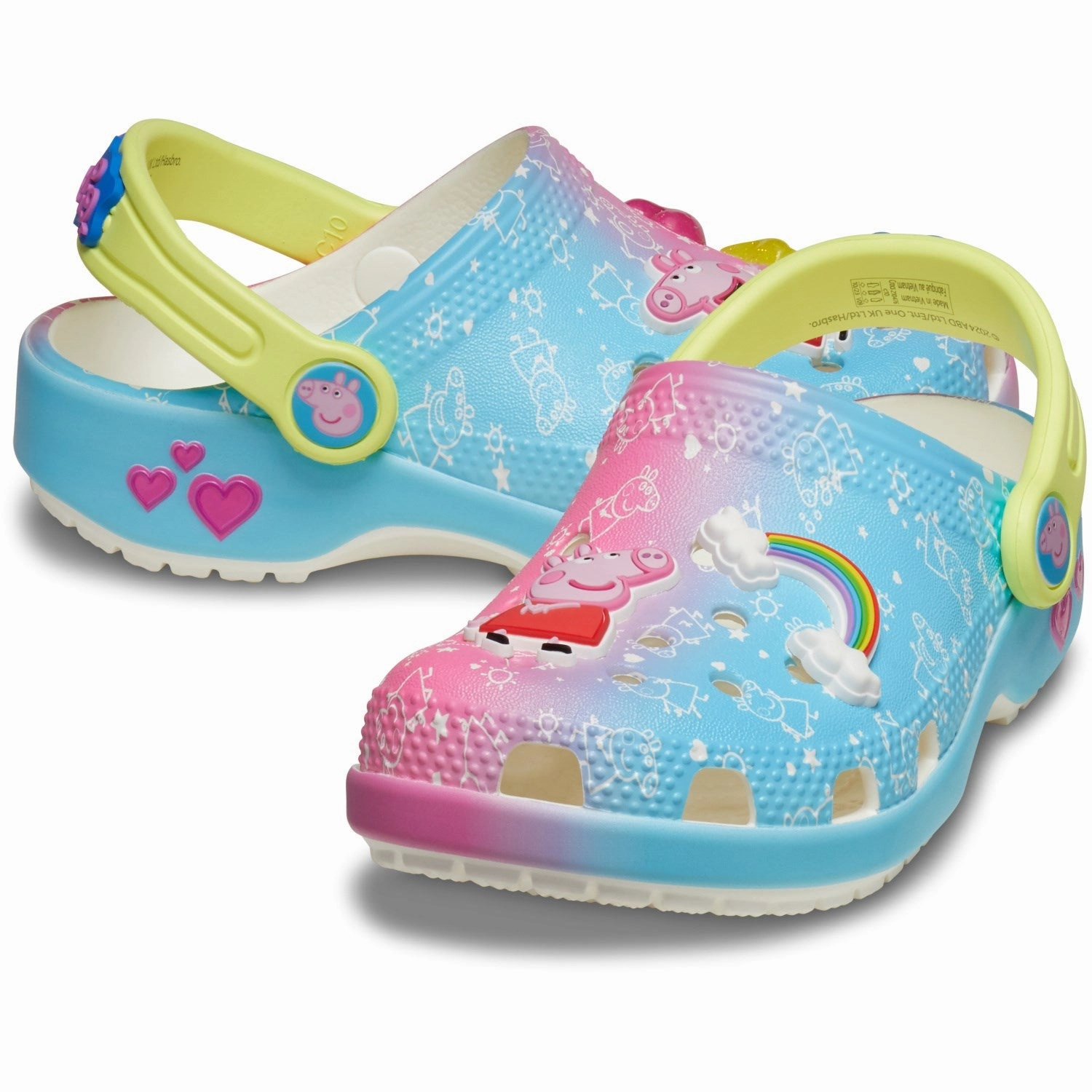 Optimized Rhythm City-Fit Crocs Multi Peppa Pig Classic Clog T