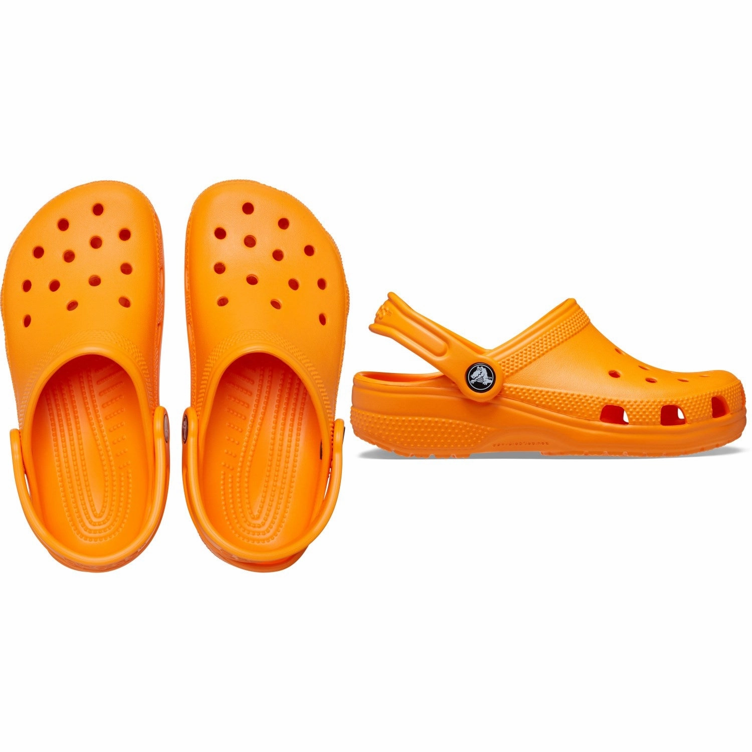 No-Fuss Fit Crocs Orange Zing Classic Clog