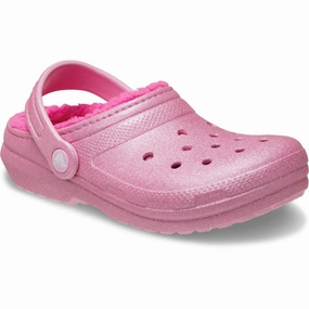 Crocs Pink Tweed Classic Lined Glitter Clog Designed To Shift