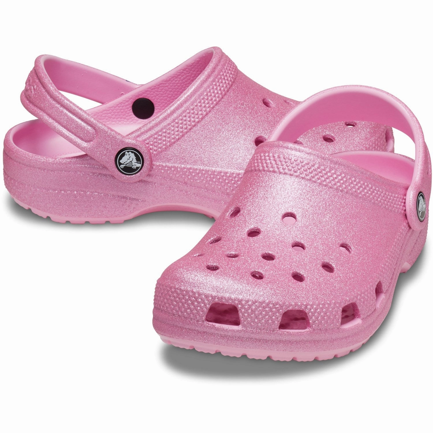 Crocs Pink Tweed Glitter Classic Glitter Clog Everyday Outlook