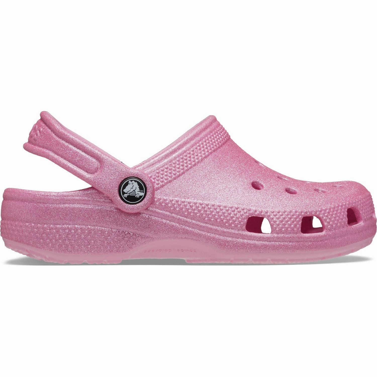 Crocs Pink Tweed Glitter Classic Glitter Clog Clean Forms