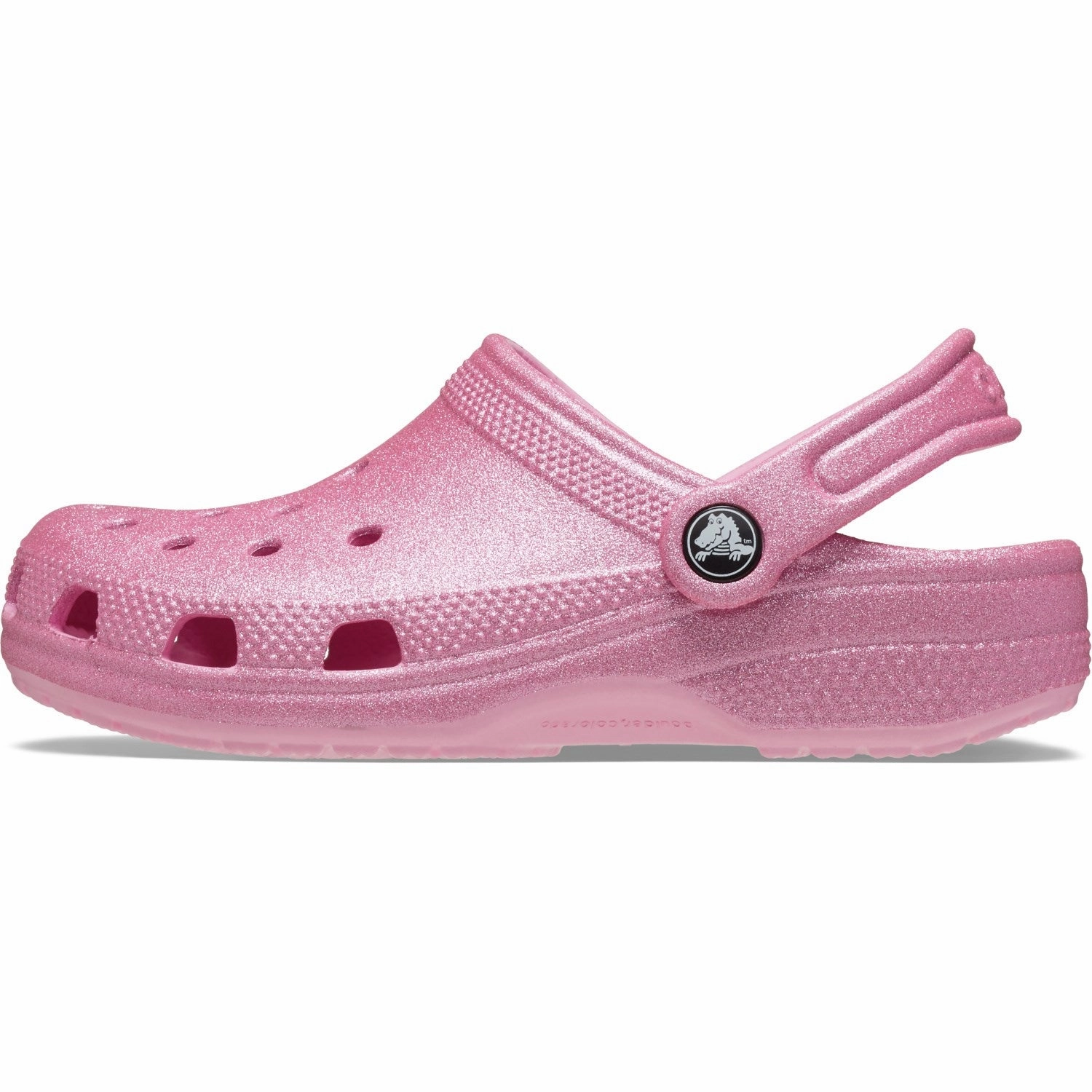 Crocs Pink Tweed Glitter Classic Glitter Clog Ease And Balance Everyday Armor