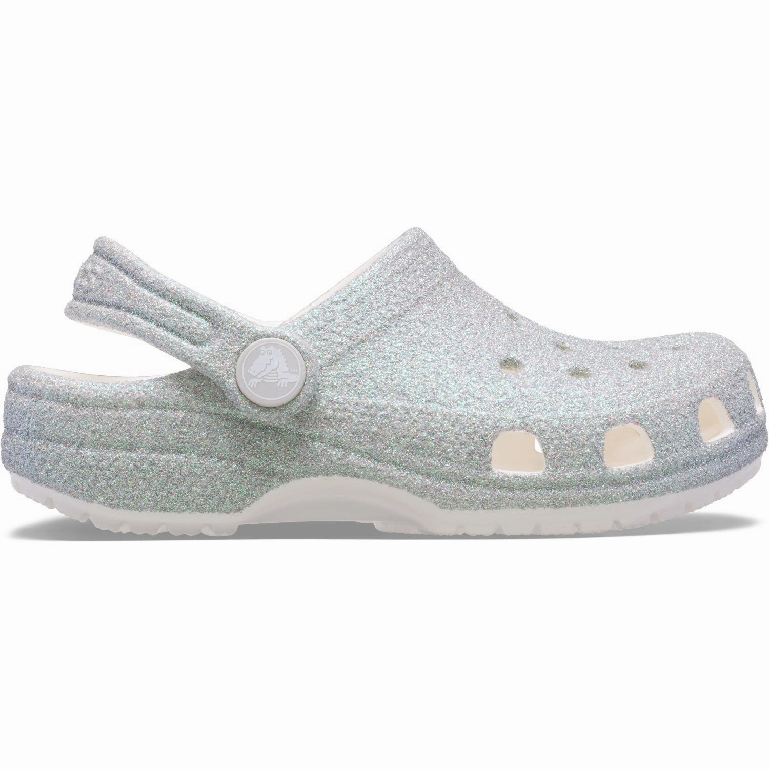 Tech-Forward Fit Cool Fit System Crocs White Classic Iridescent Glitter Gloc