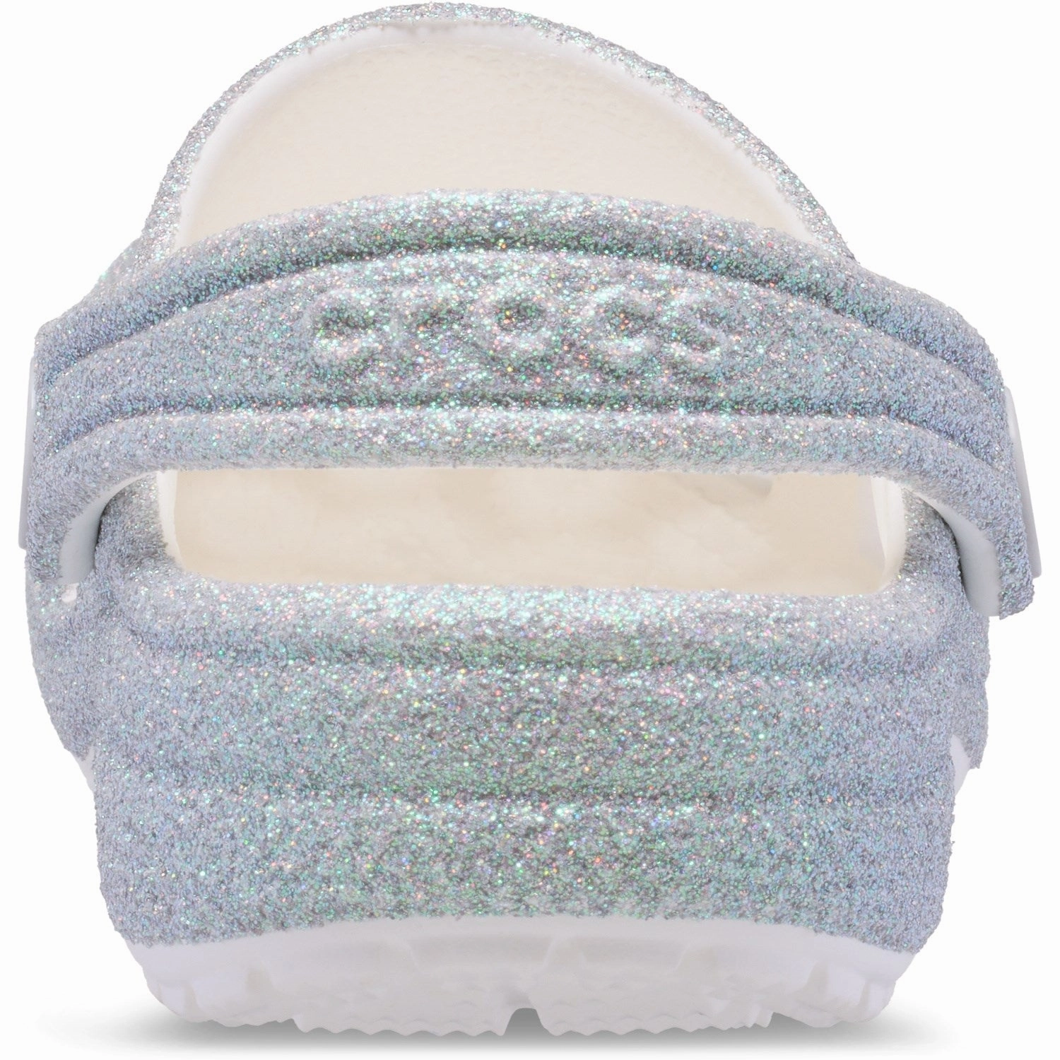 Crocs White Classic Iridescent Glitter Gloc Future In Motion