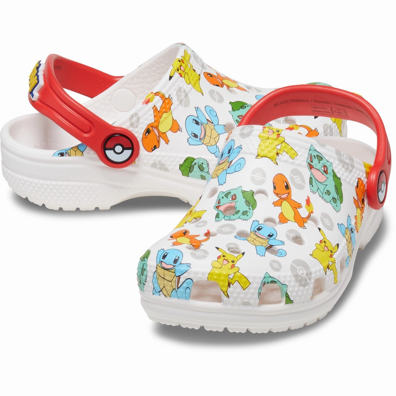 Hybrid Aesthetic Crocs White/Multi Classic Pokemon Clog