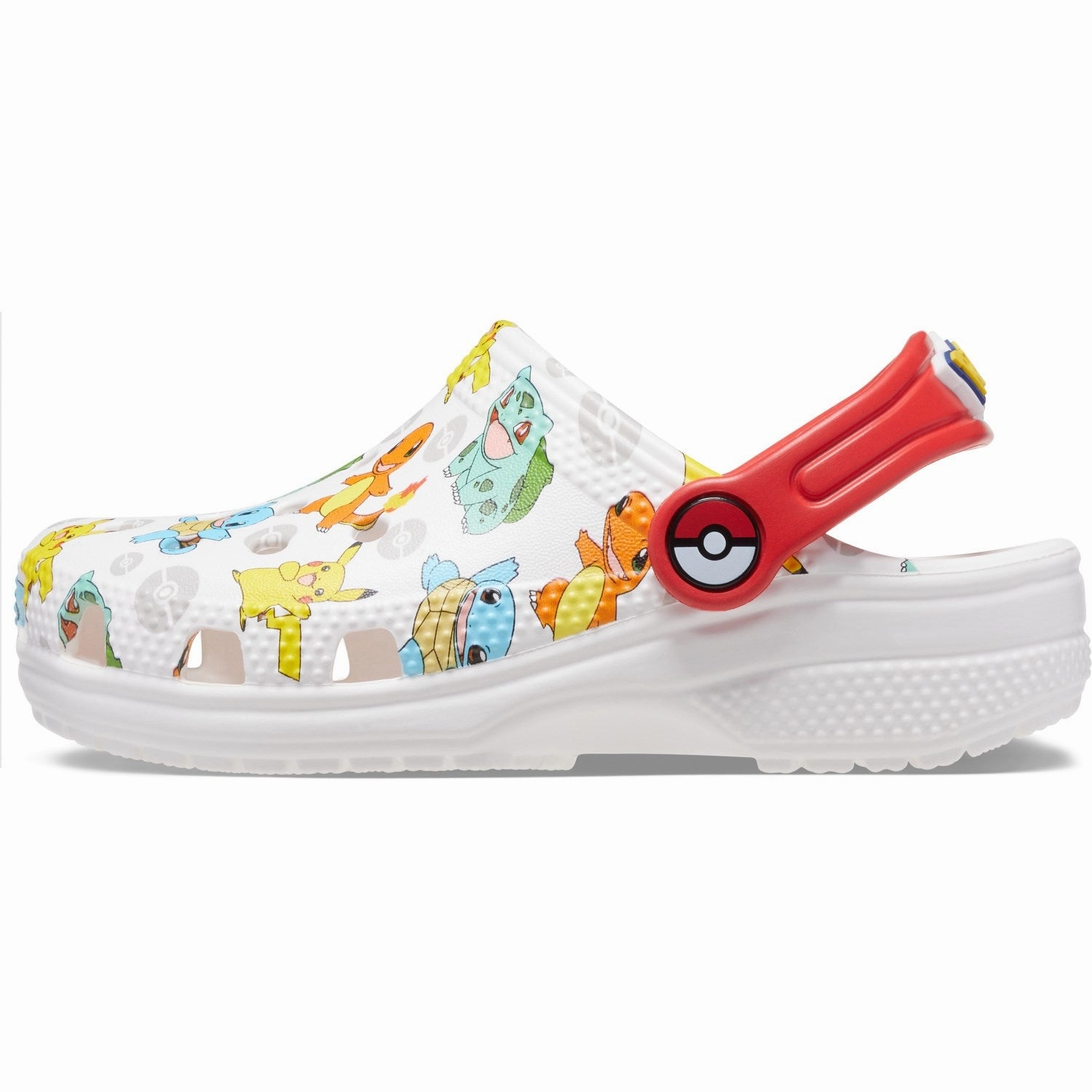 Crocs White/Multi Classic Pokemon Clog Streamlined Pieces