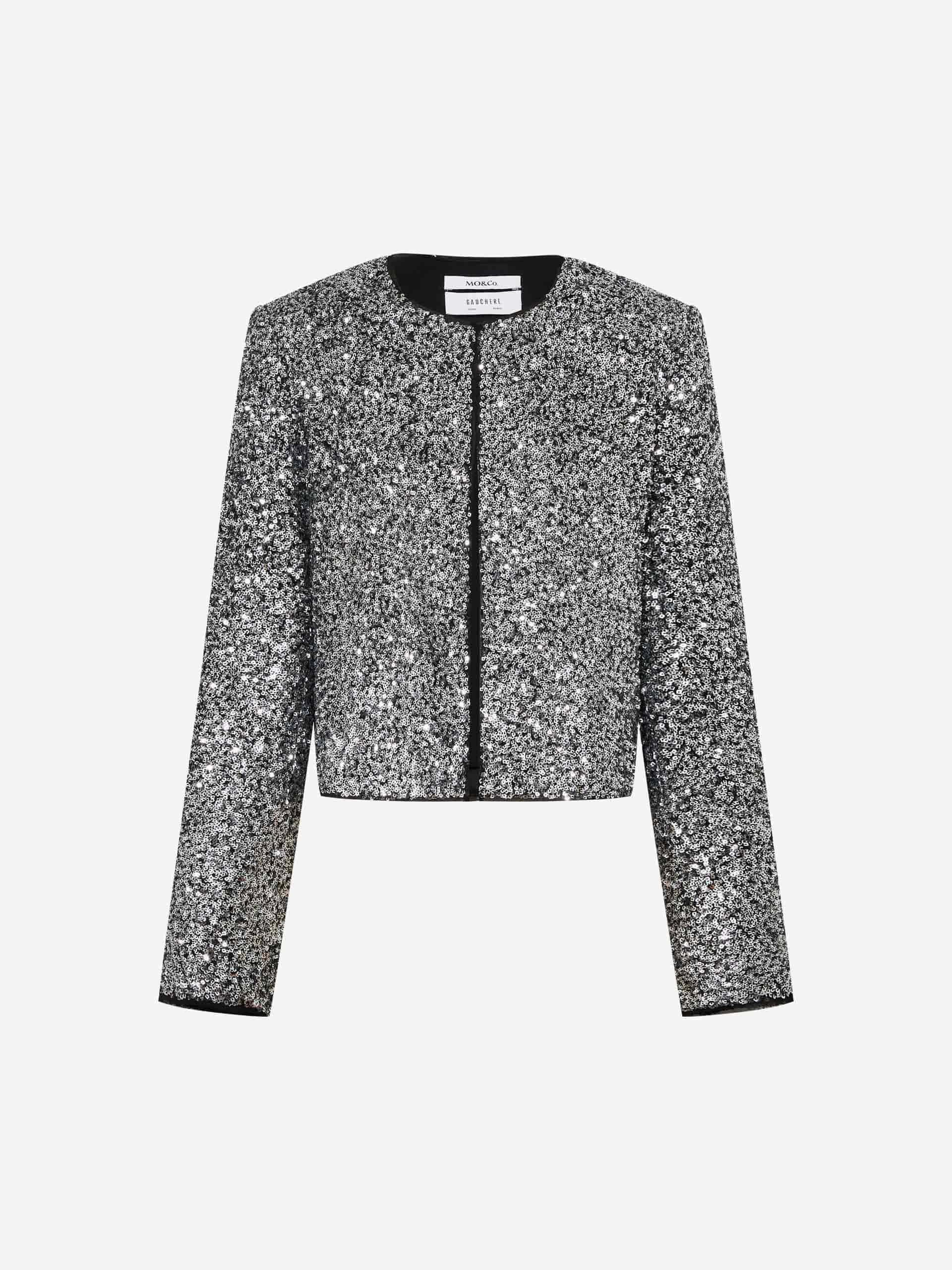 Cropped Sequin Coat
