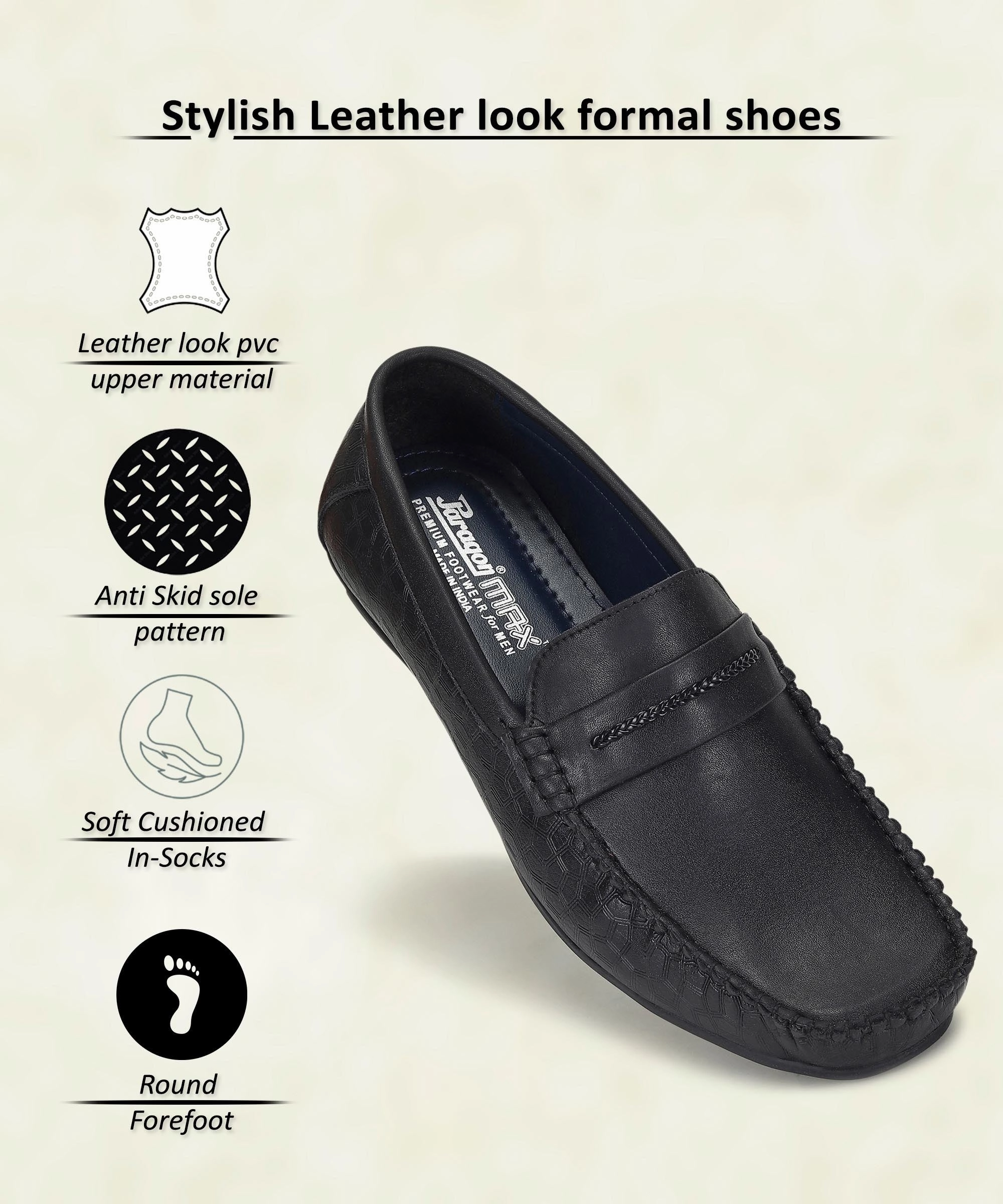 Paragon K11237G Men Loafers | Stylish Walking Outdoor Shoes | Daily & Occasion Wear | Smart & Trendy | Comfortable Cushioned Soles Layered City Neutral Layers