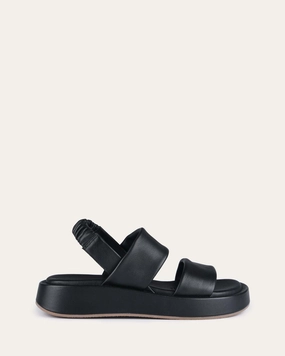 Dana Flat Sandals Black Leather Designed For Presence Everyday Ease