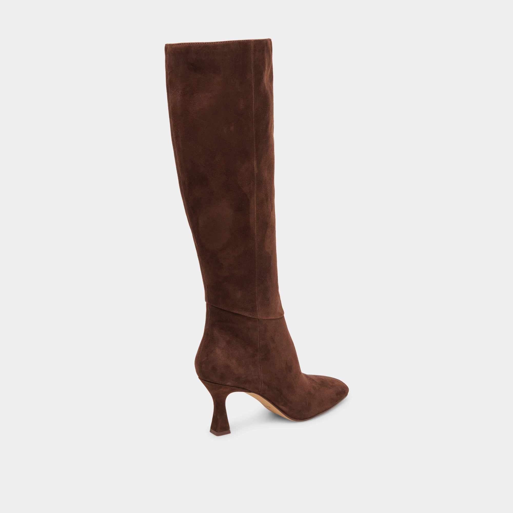 Pure Lines Gyra Wide Calf Boots Dk Brown Suede