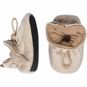 Shift Your Gear Melton Textile Slippers Glitter Gold Glitter