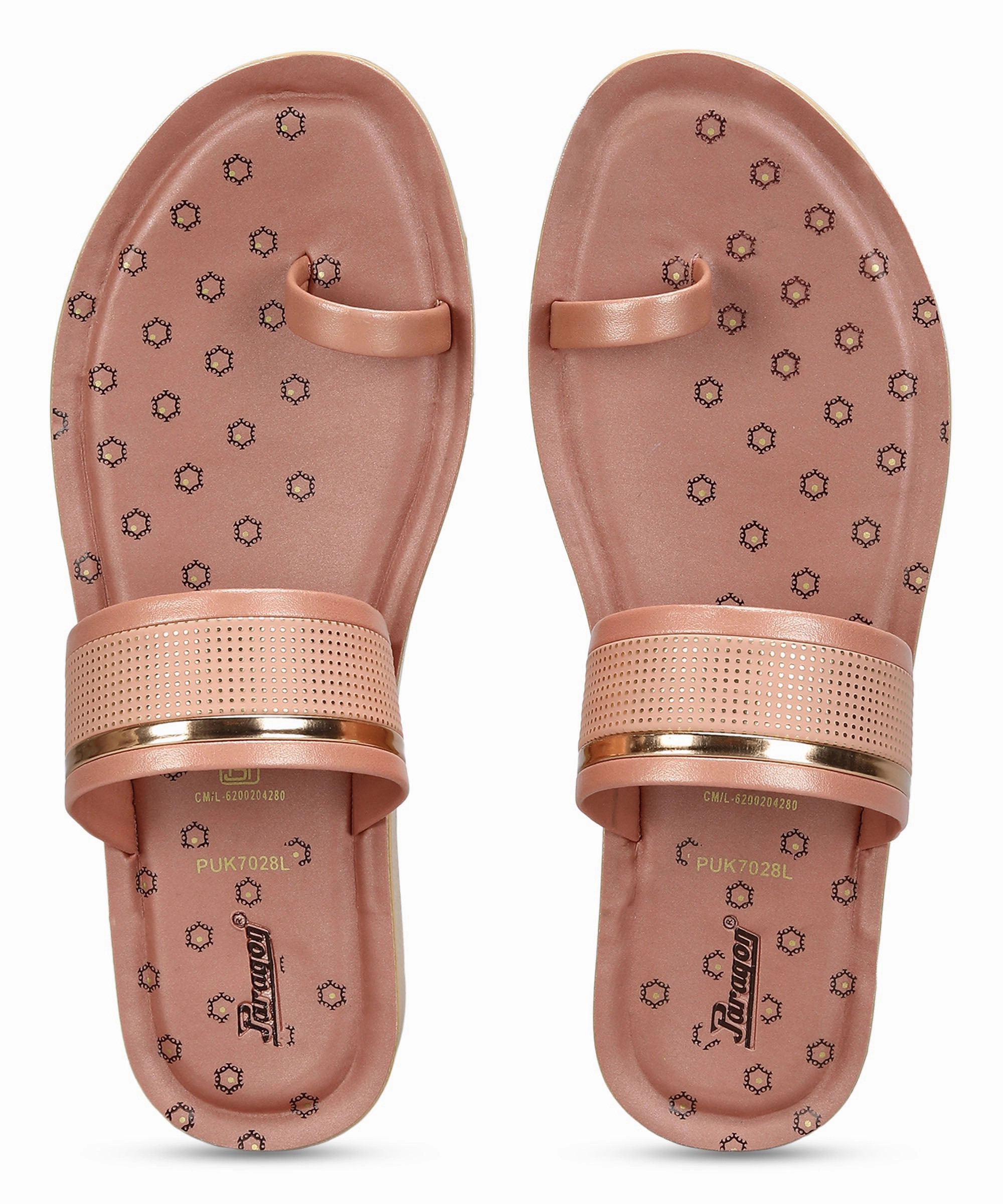 Paragon Women'S Slip On Flat Pink Sandals | Durable Dailywear Sandals Chill-Crafted Confident Layers