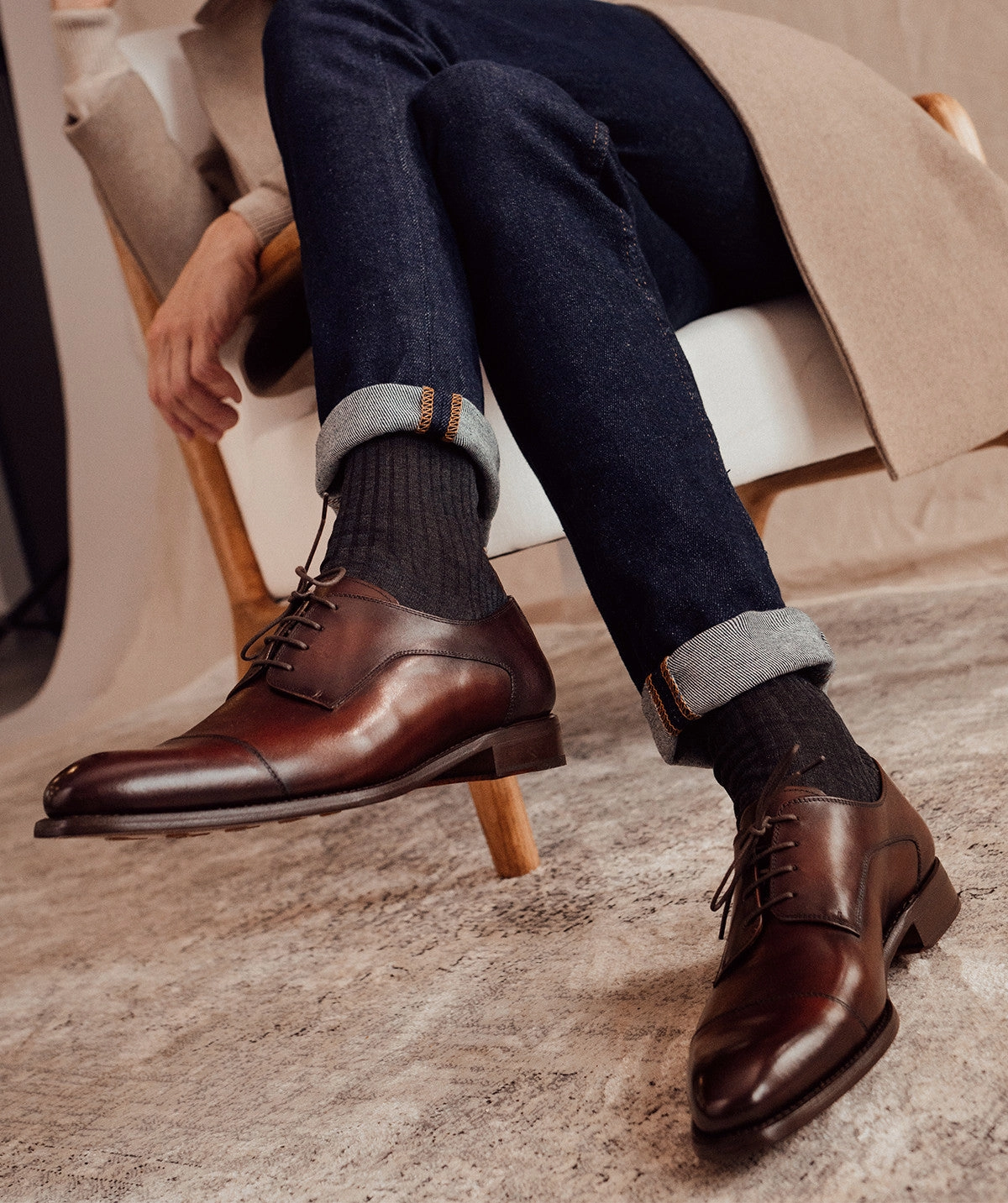 Derby Elvis Walnut Shape Your Day Purpose-Built Fit