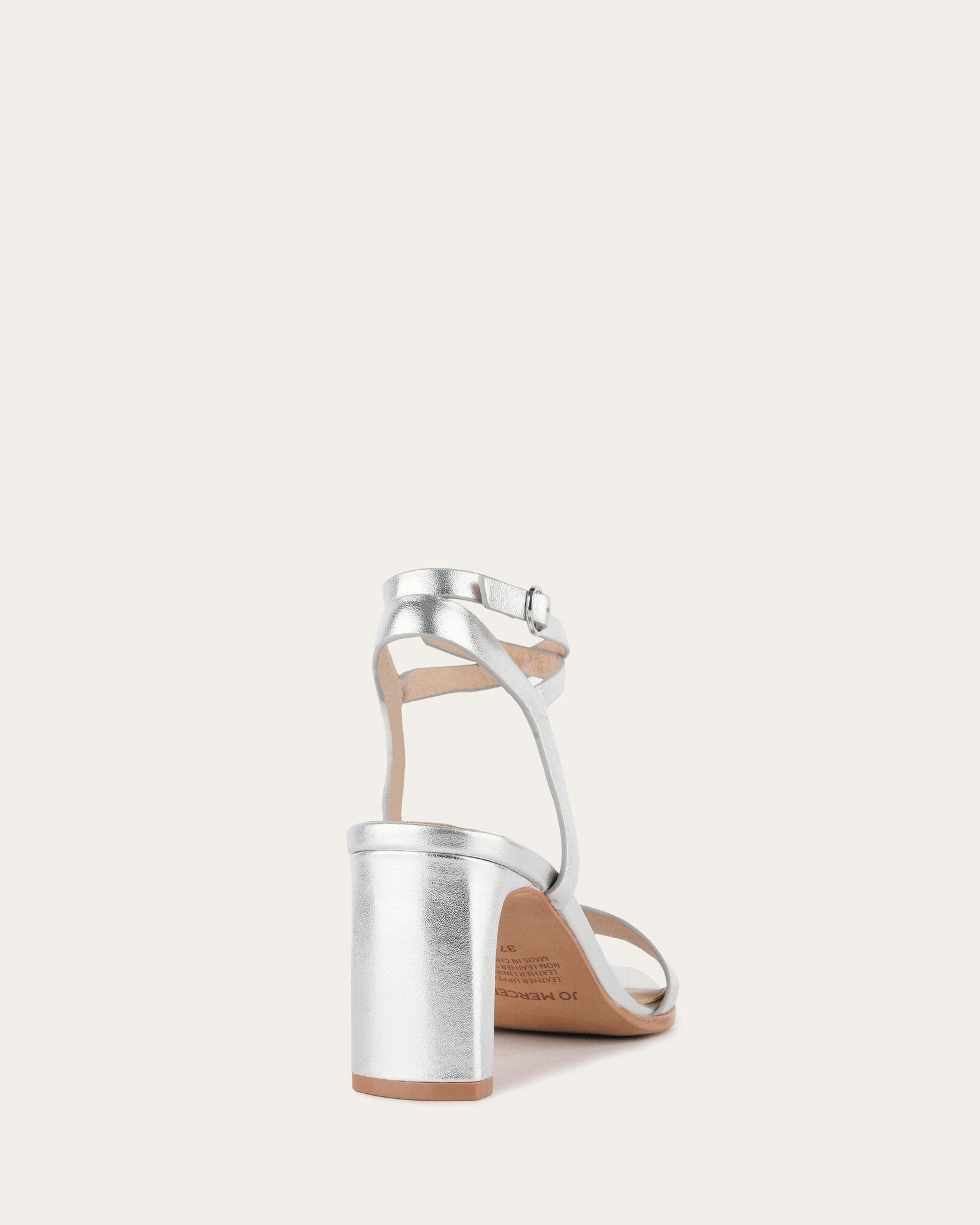 Natsu Mid Heel Sandals Soft Silver Leather Designed To Flex Refined Flowwear