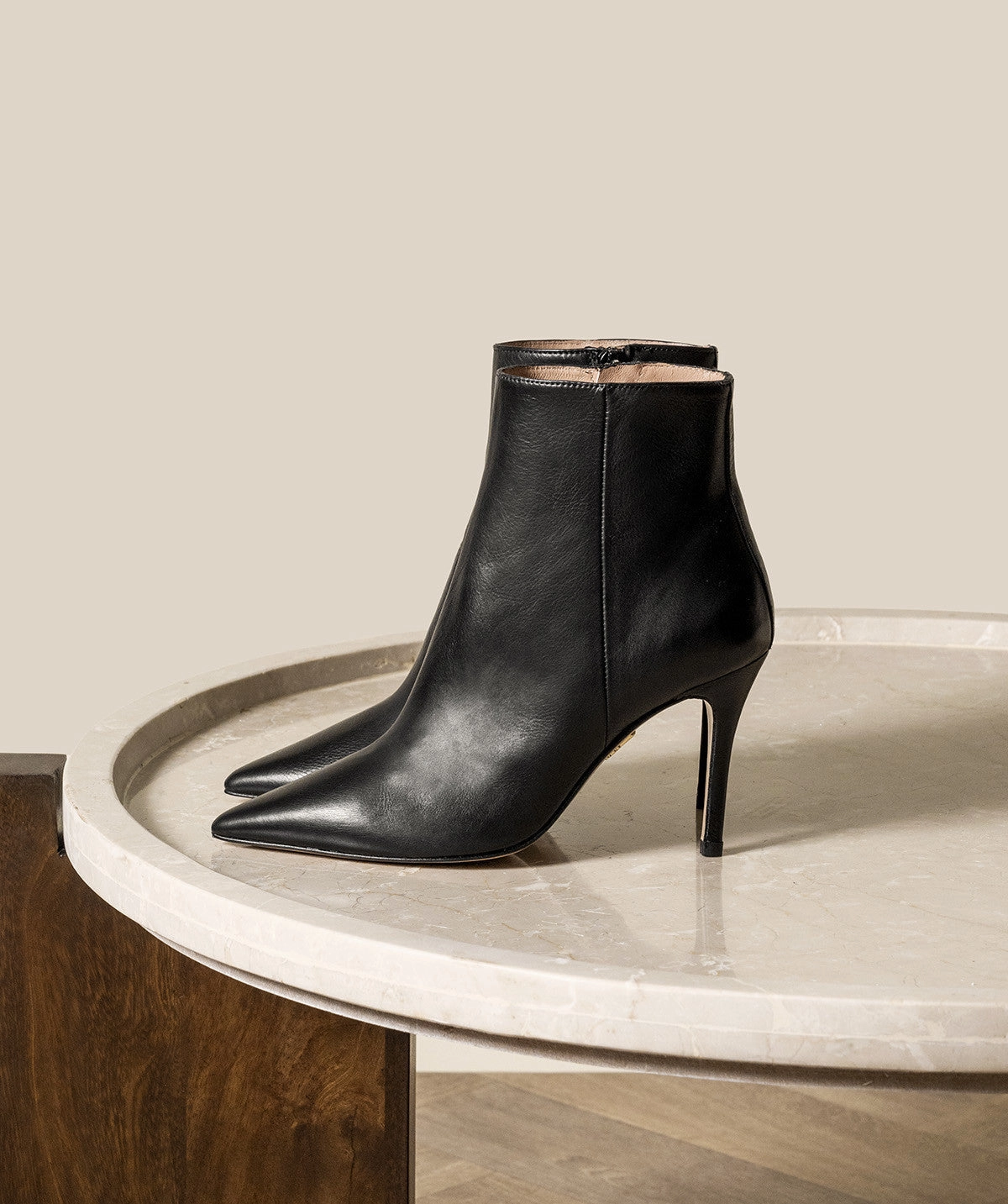 Precision-Made Daisy Black Ankle Boots