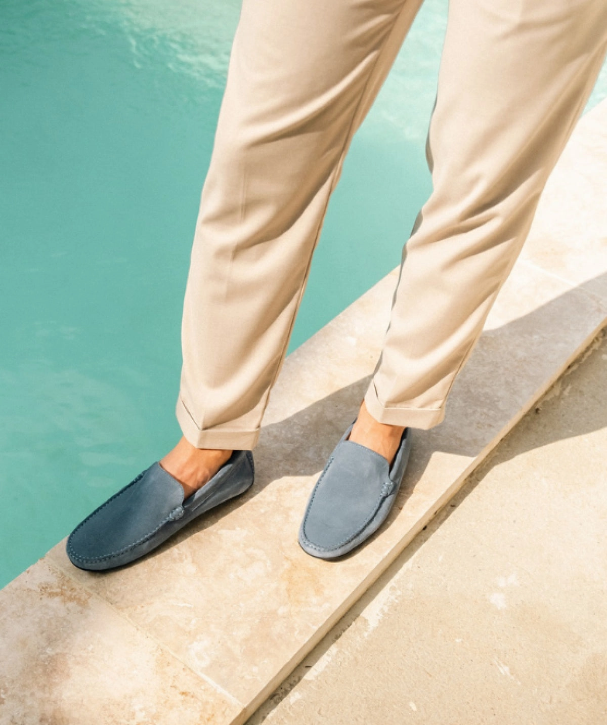 Dandy Blue Suede Calfskin Moccasin Tone-Driven Future Classic