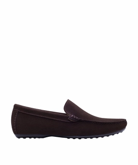 Dandy Brown Suede Calfskin Loafers Smooth Silhouettes