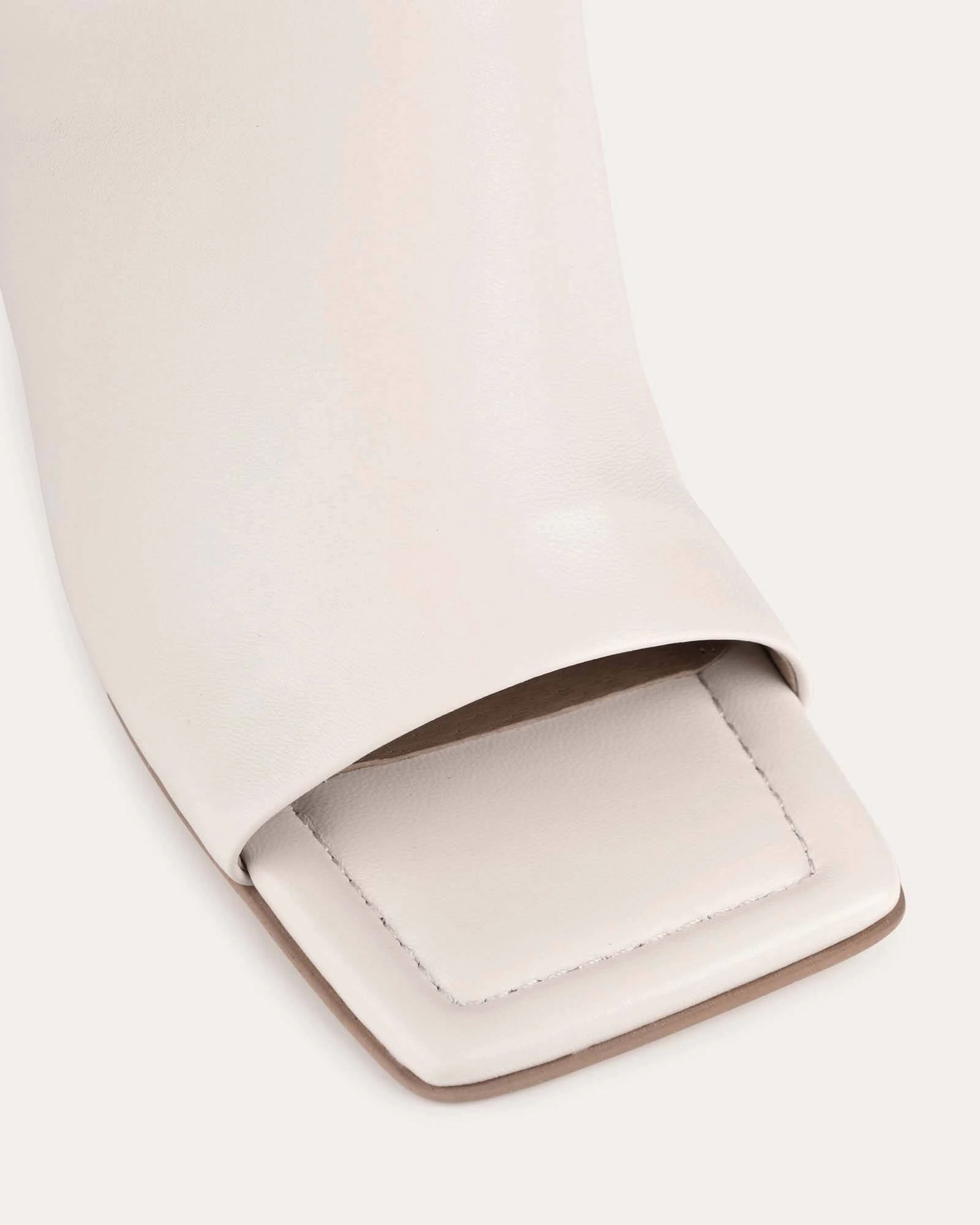 Minimal Mode Danielle High Heel Sandals Off White Leather