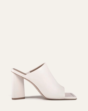 Danielle High Heel Sandals Off White Leather Movement Reimagined