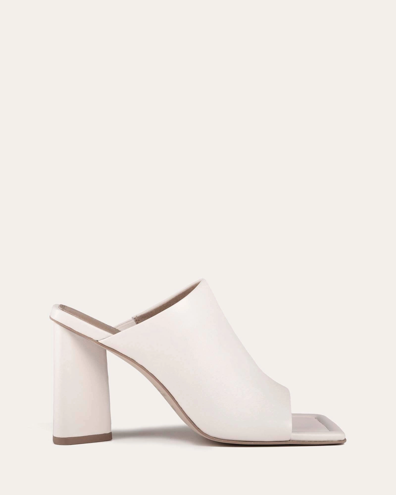 Refined Looks Danielle High Heel Sandals Off White Leather