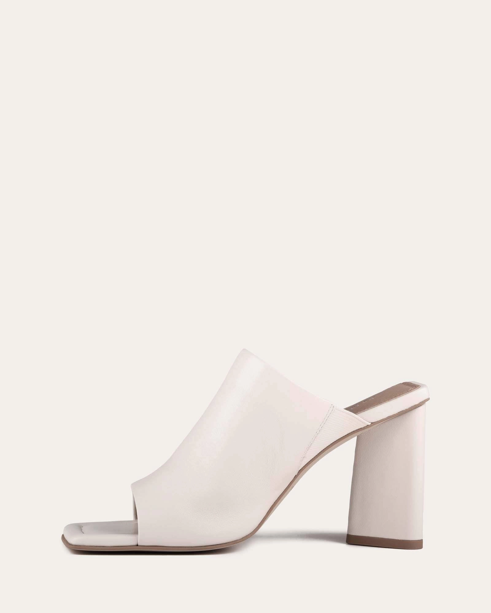 Crafted Lifestyle Gear Danielle High Heel Sandals Off White Leather