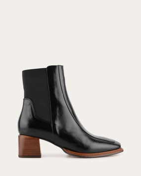 Motion-Minded Urban Calm Darla Mid Ankle Boots Black Leather