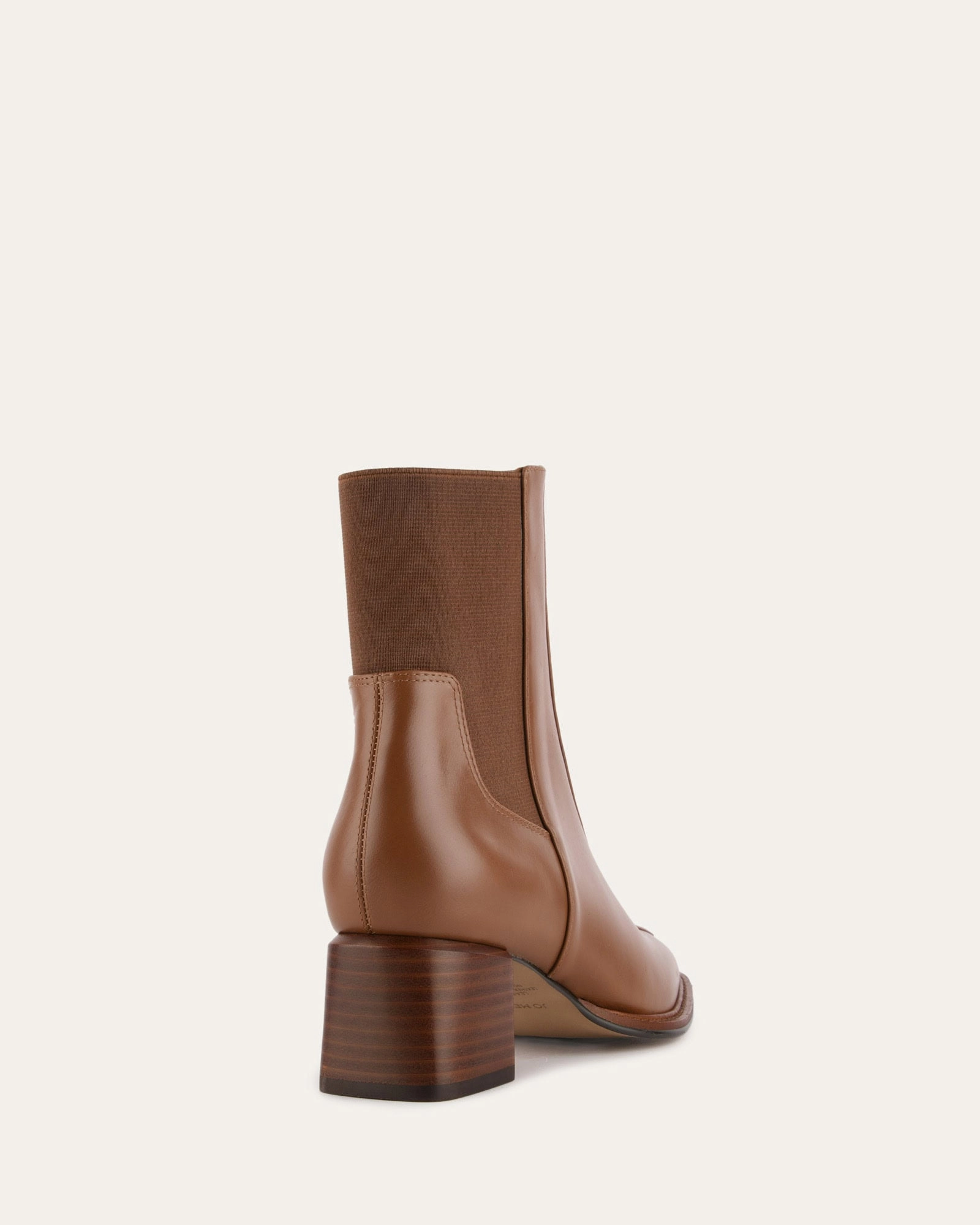 Go Anywhere Darla Mid Ankle Boots Dark Tan Leather