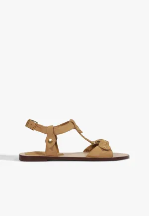 All-Weather Vibe Clean-Forward Stevie Brown Suede Flat Sandal