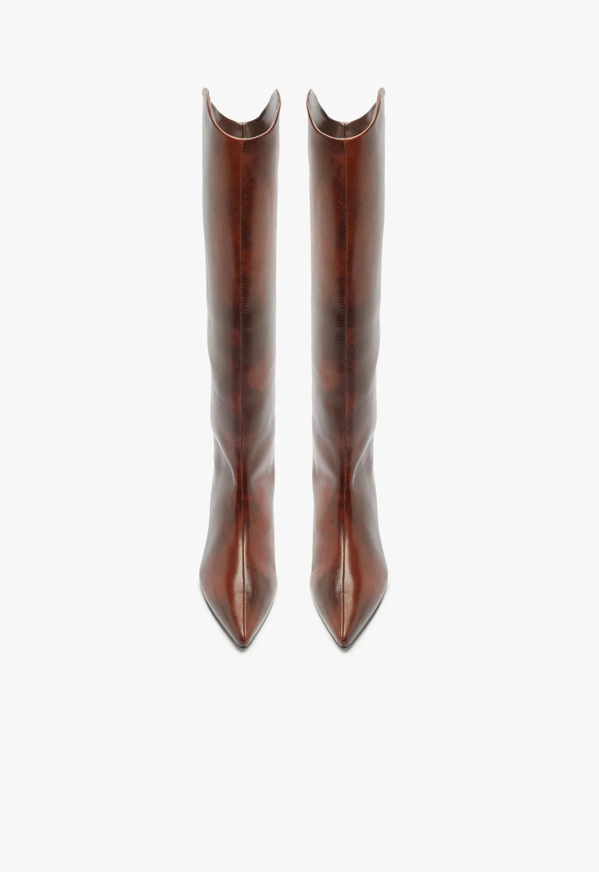 Maryana Lo Leather Boot Modern Pattern Cool Minimalism