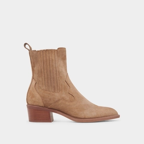 Brylee H2O Wide Booties Mushroom Suede Clean Movement