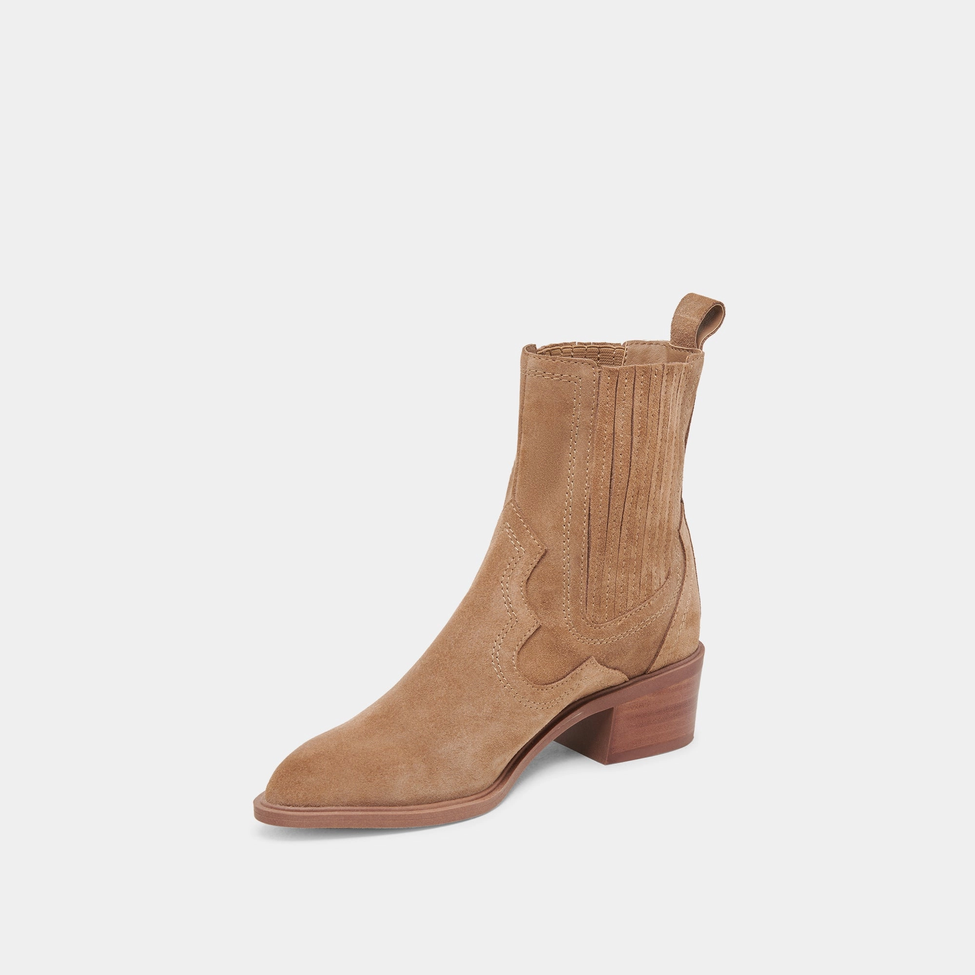 Minimal Details Brylee H2O Wide Booties Mushroom Suede