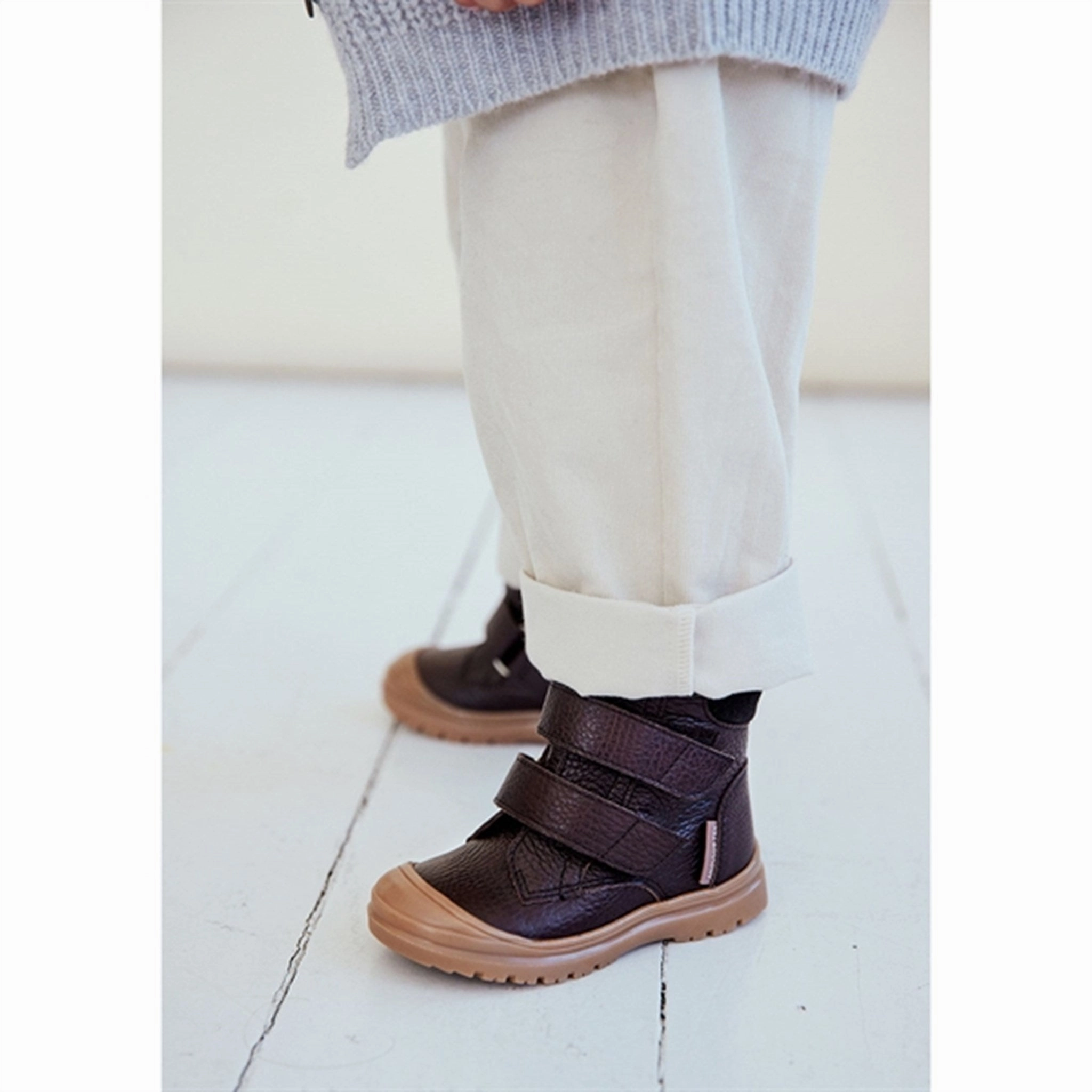Vibe-Driven Gear Angulus Starter Tex Boots With Velcro Dark Brown/Dark Brown