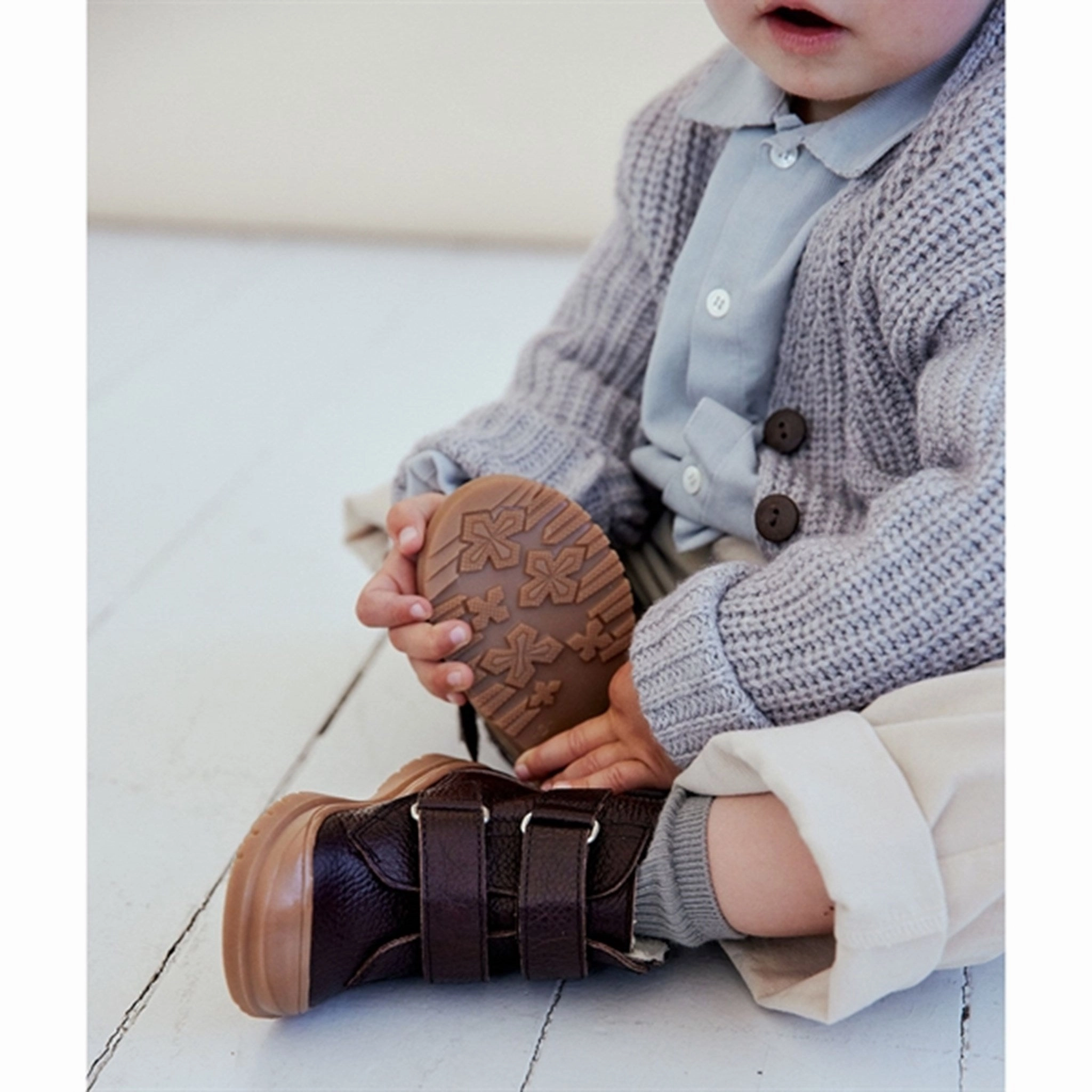 Angulus Starter Tex Boots With Velcro Dark Brown/Dark Brown Wear Anywhere Crafted In Flow