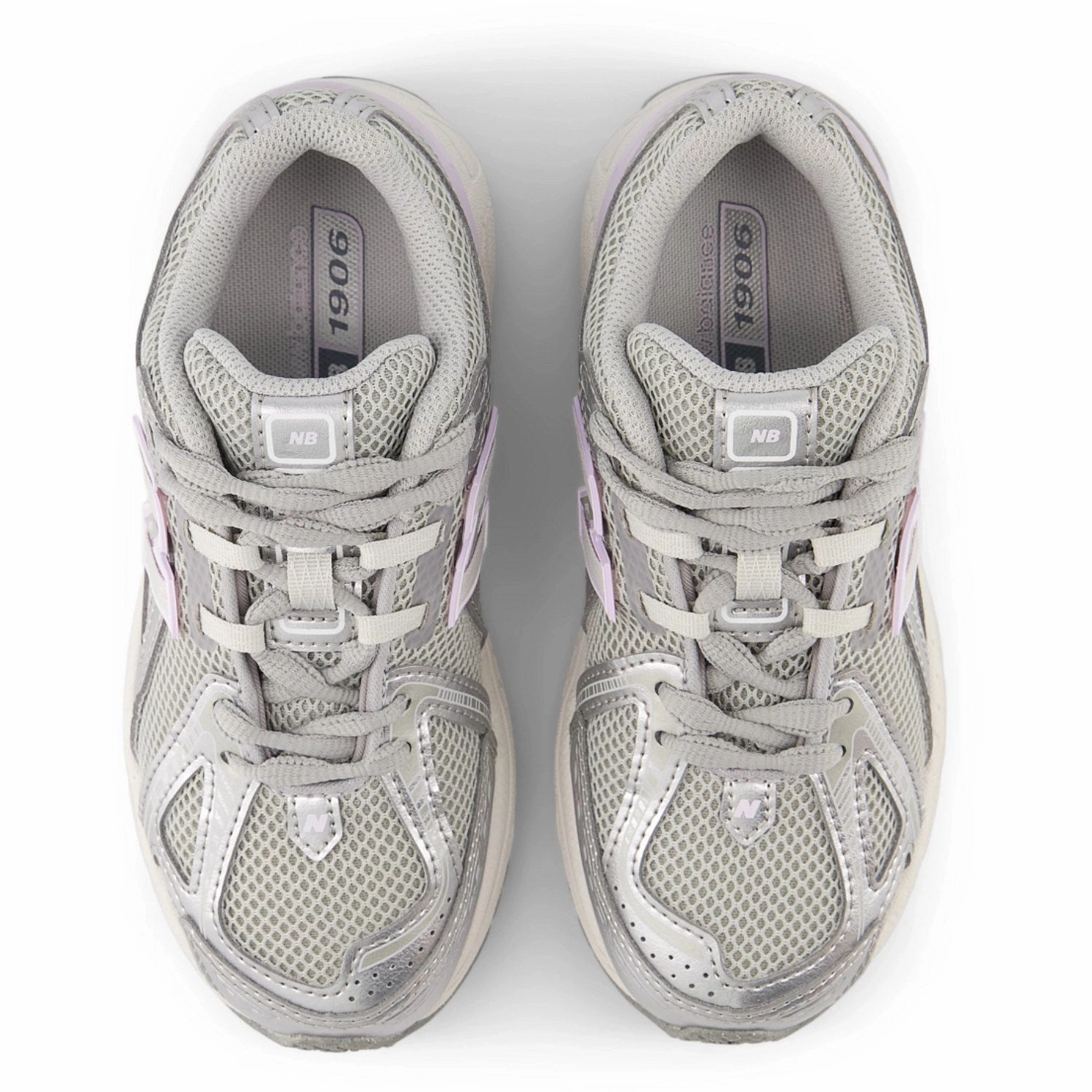 Wearable Clarity New Balance Silver Metallic 1906 Kids Lace Sneakers