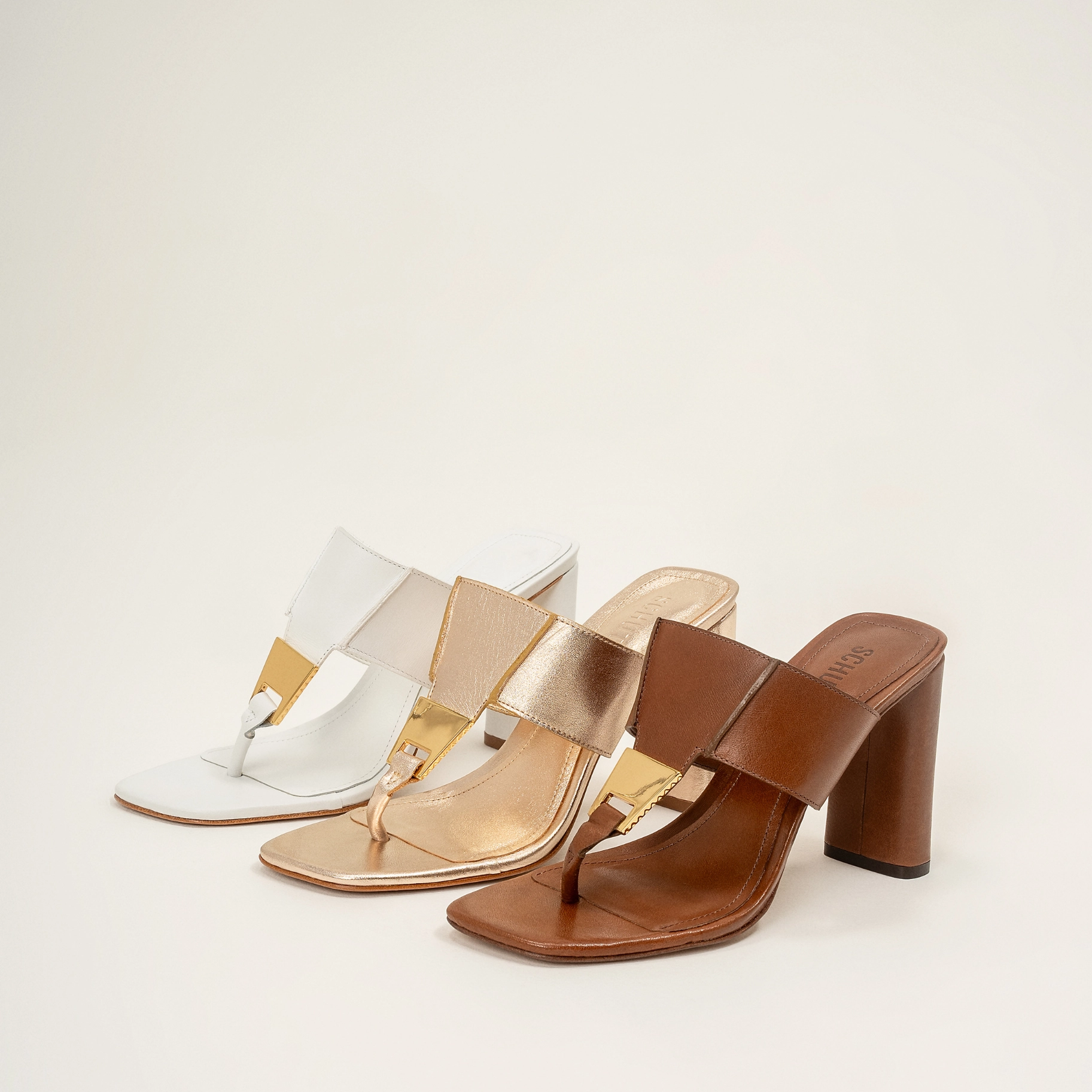 Salma Metallic Leather Sandal Essentials, Upgraded Effortless Edge