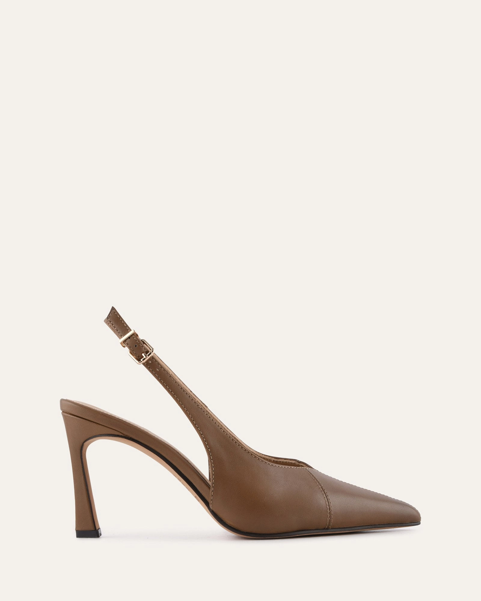 Sterling High Heels Sepia Leather Clean Forms