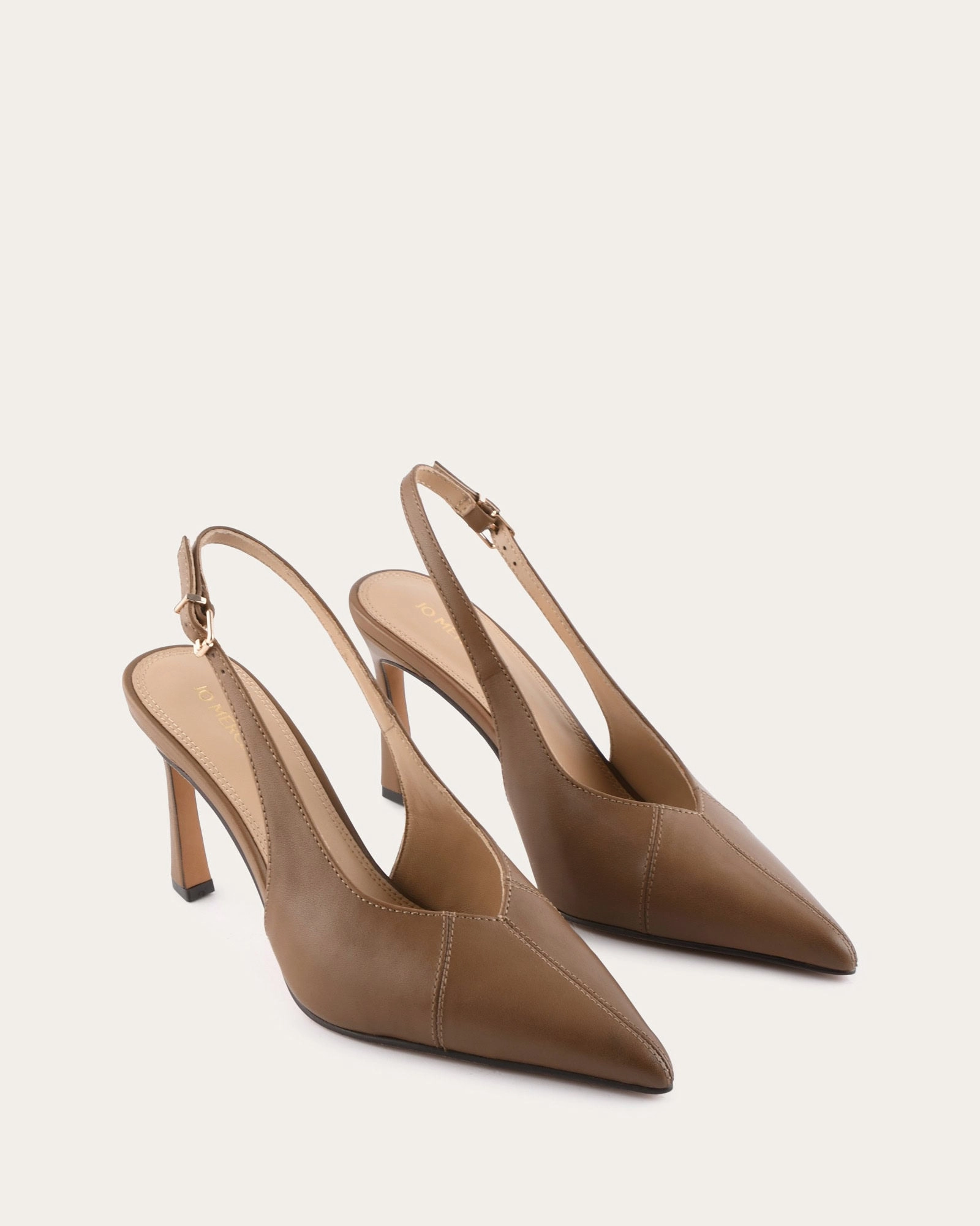 Future In Motion Movement-Inspired Sterling High Heels Sepia Leather