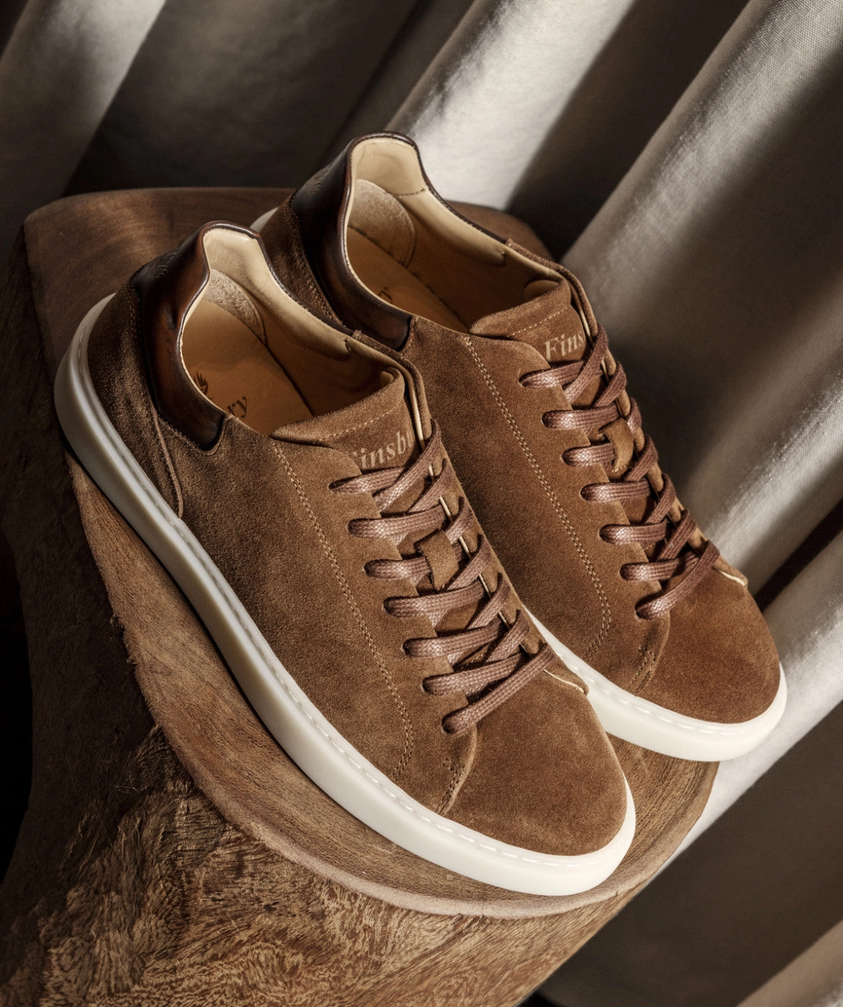 Visual Ease Daytona Camel Suede Sneakers