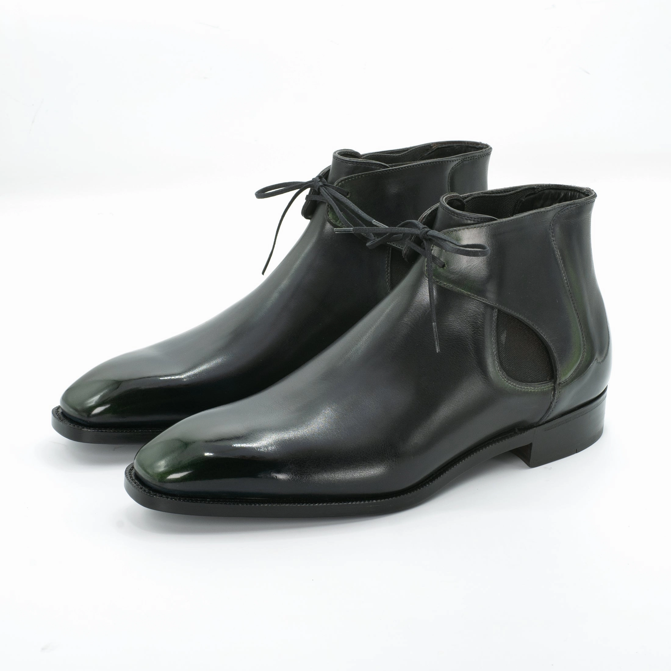 Decon Chelsea Boot - Black Forest Handmade Patina Modular Minimalism