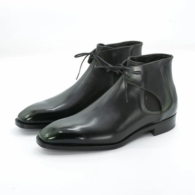 Decon Chelsea Boot - Black Forest Handmade Patina Modular Minimalism