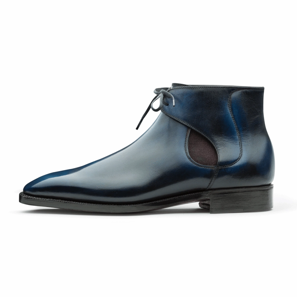 Easy Layering Decon Chelsea Boot - Blue Handmade Patina