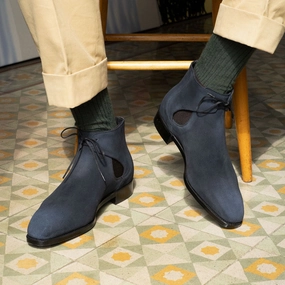 Decon Chelsea Boot - Midnight Blue Suede Wear The Moment