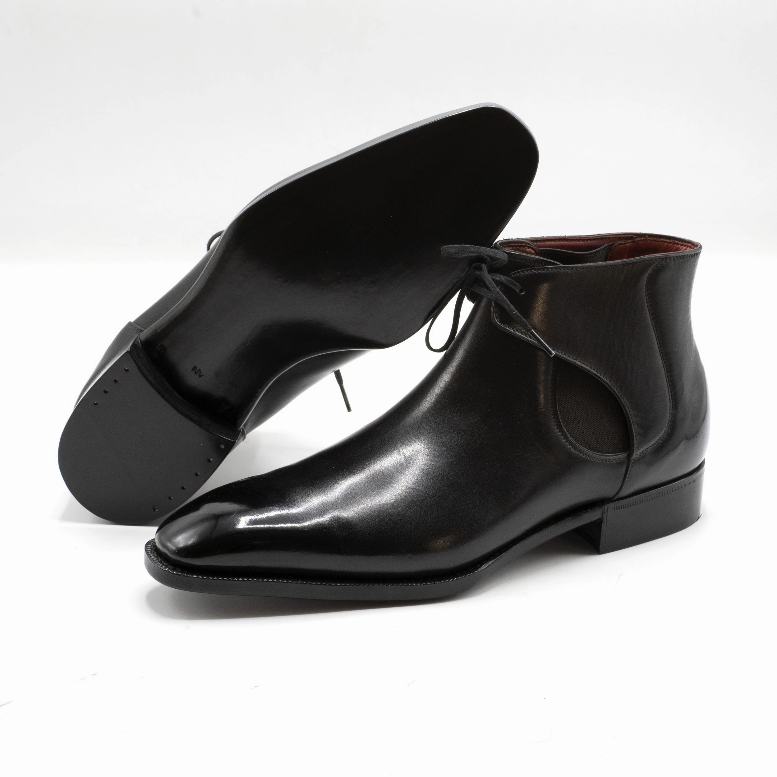Essence Wear Decon Chelsea Boot (Handmade Beveled Waist) - Onyx Box Calf Leather