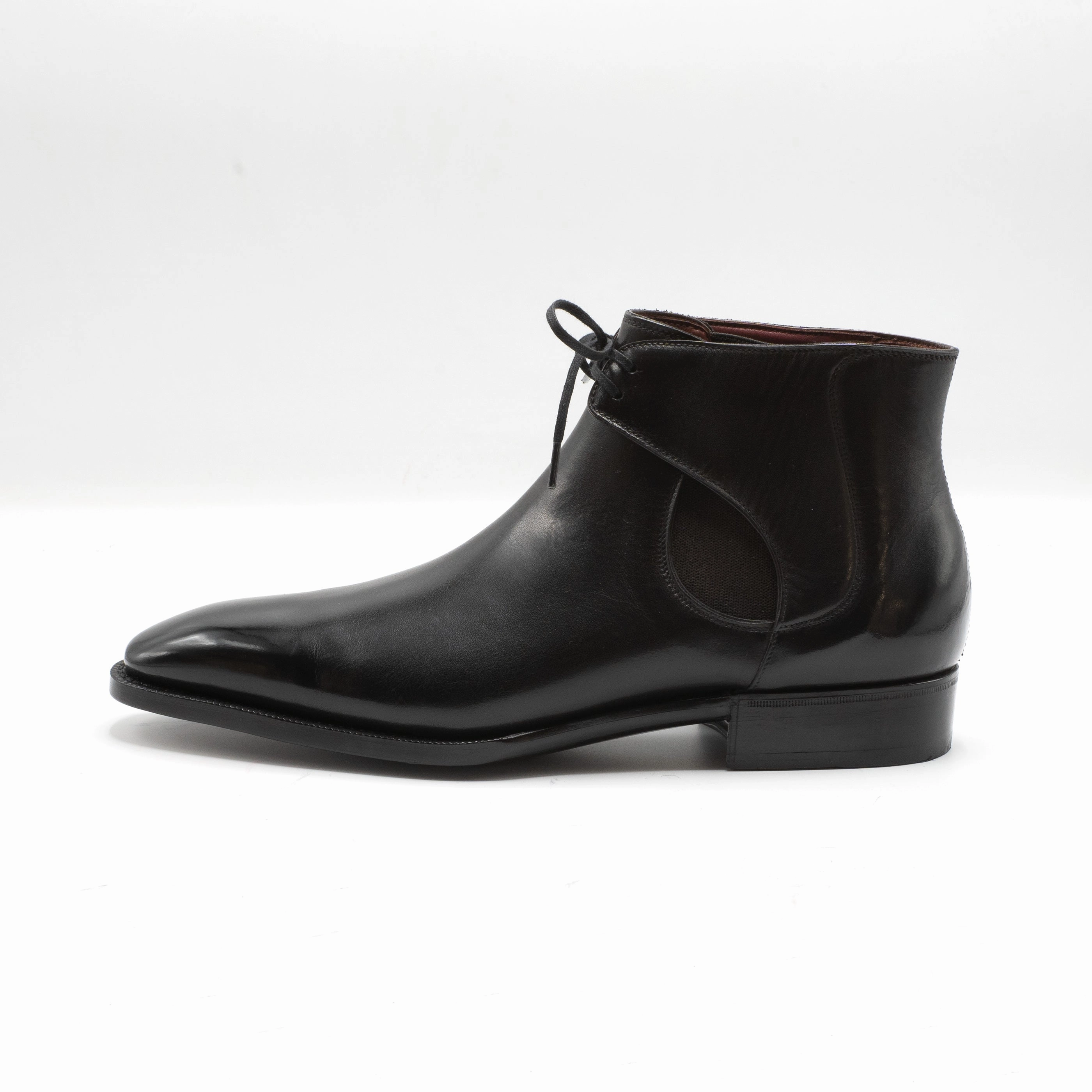 Decon Chelsea Boot (Handmade Beveled Waist) - Onyx Box Calf Leather Made To Roam