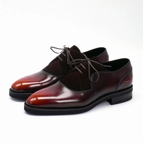 Decon Derby Shoe Mto - Brown & Cognac Handmade Patina Quiet City Style Curated City