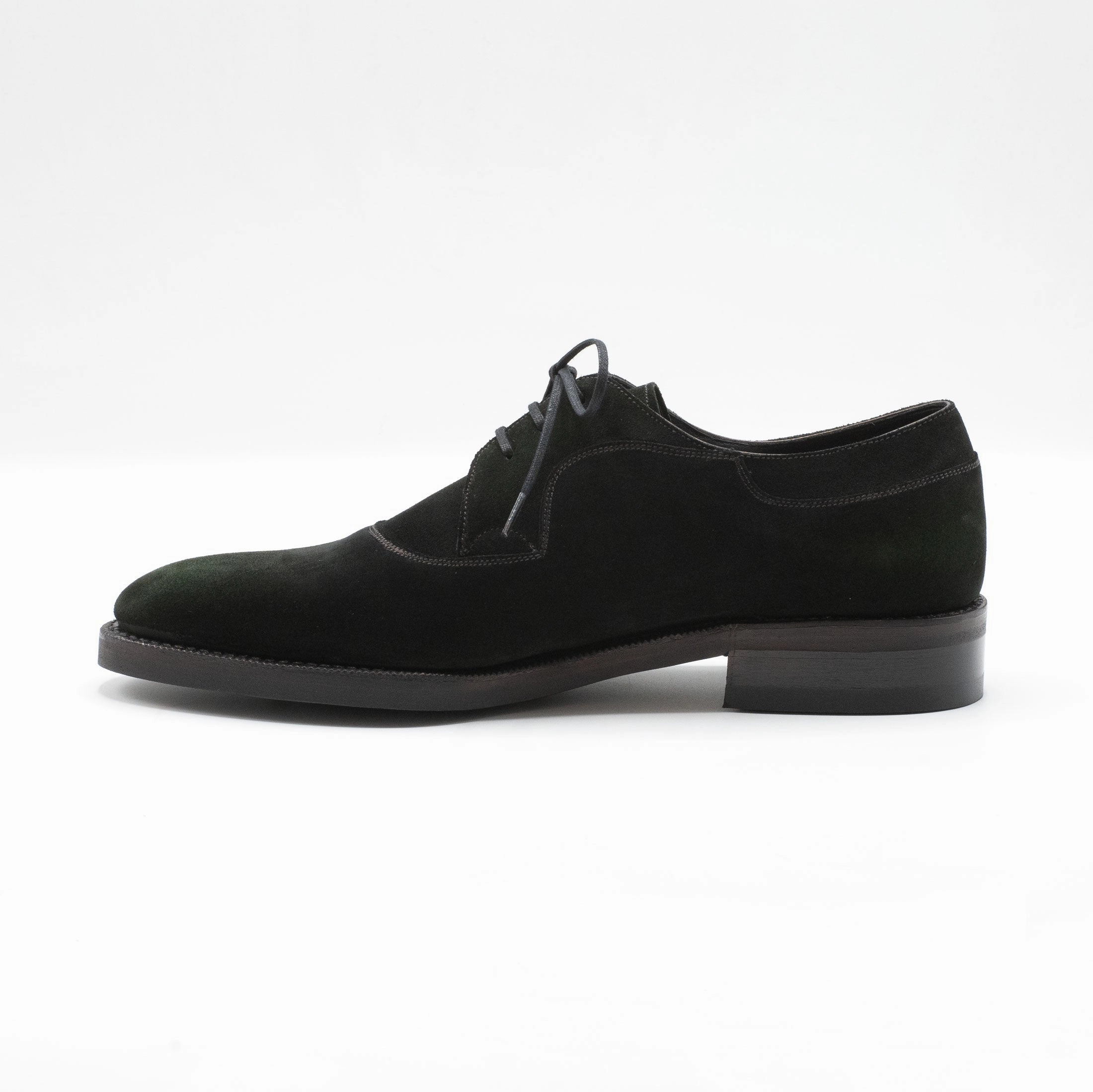 Decon Derby Shoe Mto - Lichen Green Suede Essentials In Motion Easy Layering
